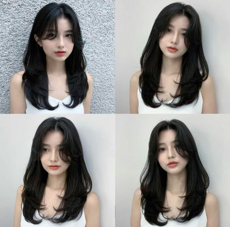 Hairstyle Korean, Korean Long Hair, Hairstyle Girls, Hair Style Korea, Hair Inspiration Long, Layered Haircuts For Medium Hair, Bangs With Medium Hair, Hairstyles For Layered Hair, Trendy Hairstyle