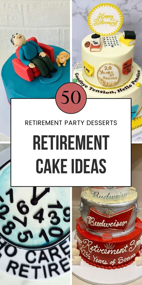 Celebrate veterans with amazing retirement cakes! Whether for army, air force, or police retirees, these cake ideas feature fondant decorations, fun themes, and personalized designs. Make your celebration special with these cake ideas perfect for men or women. Save this pin to your Retirement Party Cakes board and visit the article for more designs! Retirement Party Ideas Construction, Navy Chief Retirement Cakes, Retirement Party Food Ideas Appetizers, Retirement Cakes Ideas For Women Funny, Retirement Party Cake Ideas, Cake For Old Man, Retirement Celebration Ideas, Funny Cake Ideas For Men, Fun Retirement Party Ideas