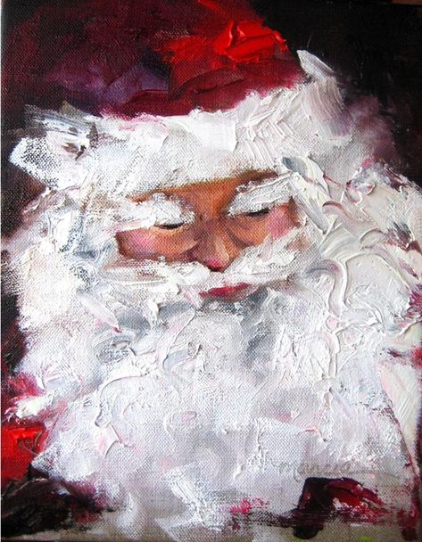 Original Fine Art By © Marcia Hodges in the DailyPaintworks.com Fine Art Gallery Santa Paintings, Abstract Art Paintings, Abstract Art Paintings Acrylics, Santa Art, Abstract Art Painting Techniques, Christmas Paintings On Canvas, Art Investment, One Last Time, Hur Man Målar