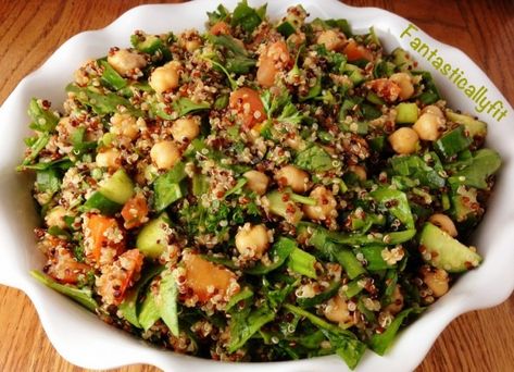 Quinoa Tabbouleh With Chickpeas Kale And Chickpeas, Tomato Basil Pasta Sauce, Chopped Kale, Quinoa Tabbouleh, Making Quinoa, Tomato Basil Pasta, Vegetable Stew, Primal Paleo, Cook Chicken Breast