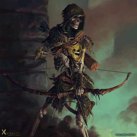 Medieval Skeleton Warrior Art by Markus Neidel Bprd Hellboy, Skeleton Army, Skeleton Warrior, Illustration Fantasy, Heroic Fantasy, 다크 판타지, A Skeleton, Fantasy Monster, Fantasy Warrior