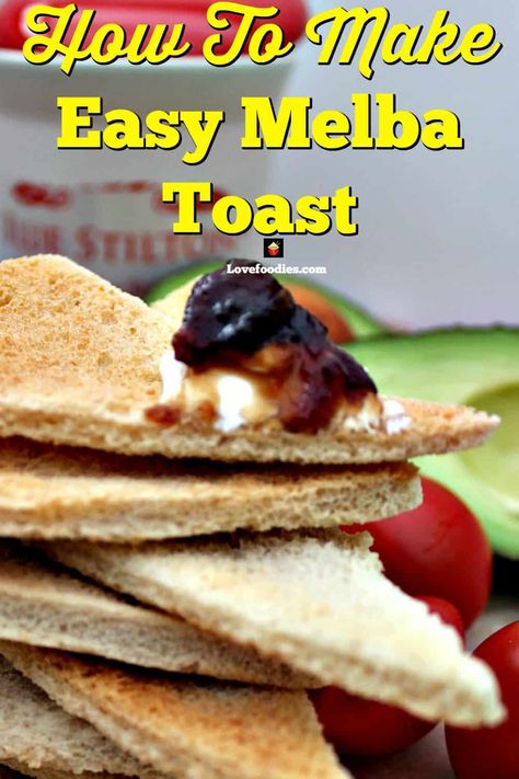 Easy Melba Toast is great for appetizers, parties and makes a perfect homemade cracker, perfect for cheese, spreads, dips and cold cuts. How To Make Melba Toast, Melba Toast Recipe, Supper Club Menu, 70s Food, Cheese Spreads, Melba Toast, Entertaining Food, Homemade Crackers, Cold Cuts