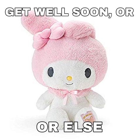 My Melody Plush, Melody Plush, Get Well Soon, My Melody, Get Well, Plush Toy, Japan, Pink