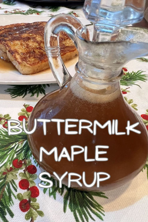 Buttermilk maple syrup is delicious on top of French toast, waffles or pancakes. It takes syrup to a whole new level. Carmel Syrup, Buttermilk Syrup, French Toast Waffles, Pancake Syrup, Milk Syrup, Flavored Syrup, Syrup Recipe, Caramel Flavoring, Gluten Free Vegetarian