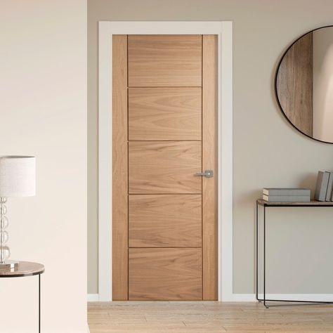 Indoor Door Design Modern, Oak Internal Doors With Black Handles, Oak Door White Trim, Indoor Doors Modern Wood, Oak Doors With White Trim, Indoor Door Design, Scandinavian Interior Doors, Indoor Doors Modern, Internal Doors Ideas