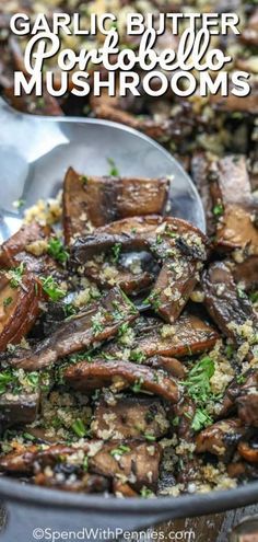 Making this garlic butter portobello mushroom recipe is easy and they come out so flavorful as a quick side dish for dinner! #spendwithpennies #portobello #portobellomushroomrecipe #mushroomrecipe #mushrooms #portobellomushrooms Portobello Recipes, Portabella Mushrooms Recipes, Quick Side Dish, Mushroom Side Dishes, Portobello Mushroom Recipes, Mushroom Recipes Healthy, Mushroom Recipe, Quick Side Dishes, Mushroom Dish