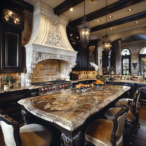 10+ Bespoke Best Kitchen Designs for a Refined Traditional Home • 333+ Art Images Tuscan House Kitchen, Luxury Italian Kitchen, Castle Inspired Kitchen, Tradition Kitchen Design, Old World Kitchen Ideas, Dream Kitchen Ideas Luxury Modern, Luxury Classic Kitchen, Grand Kitchen Luxury, Castle Kitchen Luxury