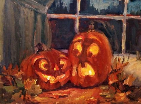 Halloween Art Drawing, Alla Prima Painting, Panel Board, Halloween Artwork, Oil Pastel Art, Pumpkin Painting, Halloween Painting, Autumn Painting, Acrylic Oil Painting