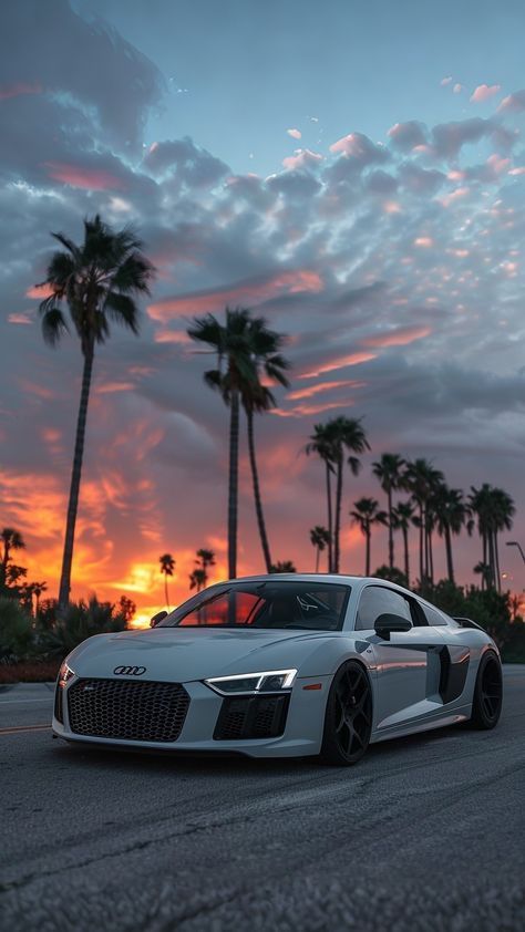 Sport Car Pictures, American Sports Cars, Cool Cars Wallpapers, Car In Nature, White Car Wallpaper, Autos Aesthetic, Dream Car Aesthetic, Cars Audi R8, Matching Cars