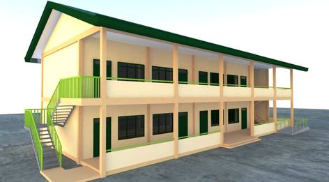 DepEd New School Building Design - TWO (2) STOREY BUILDING Building Top View, Building Floor Plan, School Building Plans, School Floor Plan, Education Design Interior, School Buildings, Building Design Plan, School Building Design, Building Designs