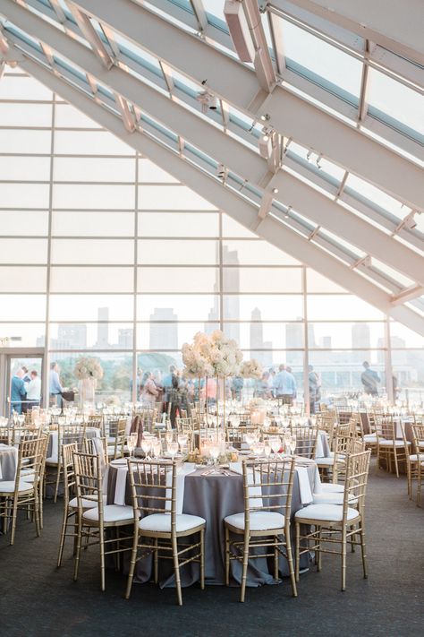 Chicago Skyline Wedding, Chicago Rooftop Wedding, City Themed Wedding, Chicago Suburb Wedding Venues, The Rookery Chicago Wedding, Adler Planetarium Wedding, Rooftop Wedding Decor, Planetarium Wedding, Chicago Venues