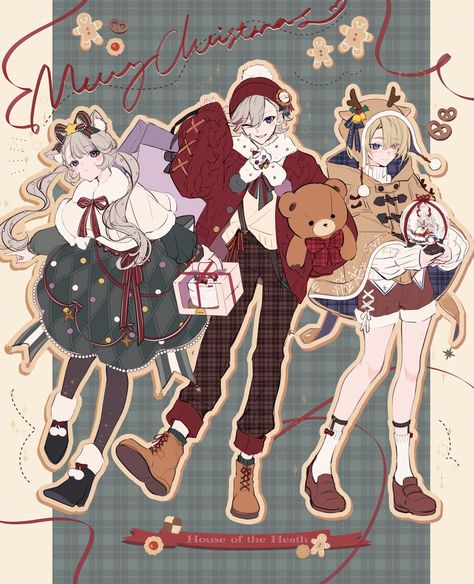 Lyney Christmas Pfp, Freminet Lyney And Lynette Fanart, Lyney And Lynette Fanart, Lyney Lynette And Freminet, Adopted Siblings, Christmas Fanart, Fontaine Siblings, Genshin Fanart, Genshin Art