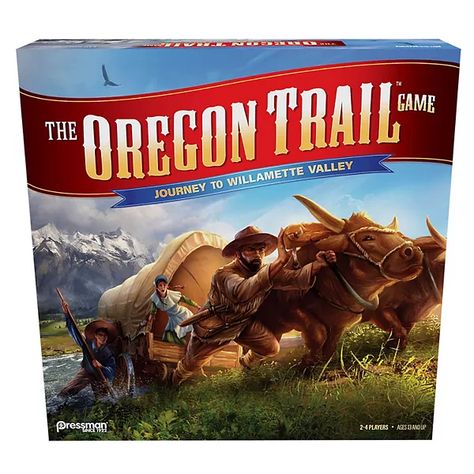 Pressman The Oregon Trail: Journey to Willamette Valley Oregon Trail Game, Wagon Trails, Games Journey, Valley Game, Independence Mo, The Oregon Trail, Oregon Trail, Willamette Valley, Traditional Games