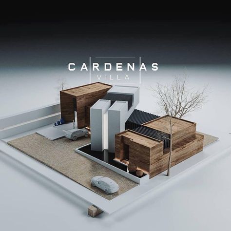 Box Architecture Concept, Maquette Architecture, Architecture Contemporary, Concept Models Architecture, Wood And Concrete, Architectural Rendering, Architecture Design Sketch, Architecture Model House, Architecture Model Making