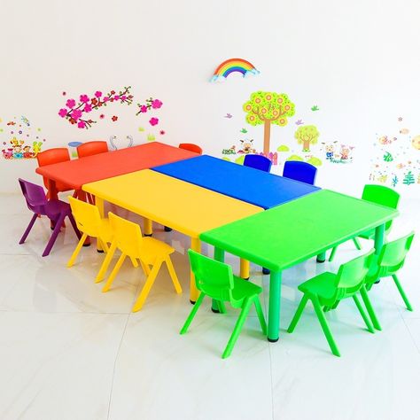 Kindergarten Kids Classroom Furniture Set Colorful Children School Plastic Adjustable Tables and Chairs Set for Wholesale https://m.alibaba.com/product/1600481130964/Kindergarten-Kids-Classroom-Furniture-Set-Colorful.html?__sceneInfo={"cacheTime":"1800000","type":"appDetailShare"} Preschool Room Layout, Daycare Room Design, Kindergarten Tables, Preschool Tables, Classroom Table, Daycare Furniture, Kindergarten Interior, Study Table And Chair, Preschool Furniture