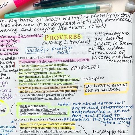 Kristin Nave | All Things Bible🌿 on Instagram: "There is a wisdom drought in our world. And lately I’ve felt this drought in my heart in areas too; I’m struggling to know what to do, what decisions to make. Anyone else? But this week as I dove into Proverbs I was reminded that God’s word offers all wisdom, and it is the wisdom we deeply need, even if we are turning to so many other sources first. I was so moved by Proverbs 1:20 which tells us that the wisdom found in this book is not just of Proverbs Chapter 1 Bible Notes, Proverbs 1 Journaling, Proverbs Bible Study Notes, Book Of Proverbs Bible Studies, Proverbs Bible Notes, Proverbs 1 Bible Journaling, 1 Kings Bible Journaling, Proverbs Notes, Proverbs Bible Journaling