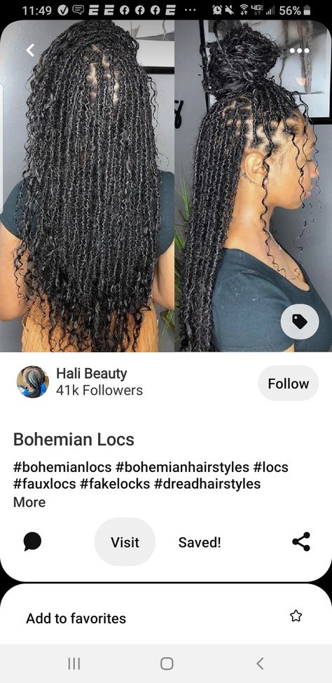 Bohemian Goddess Faux Locs Hairstyles, Distressed Bohemian Locs, Small Bohemian Locs, Boho Soft Locs With Curls, Goddess Soft Locs With Curls, Soft Locks With Curls, Faux Locs Styles Goddess, Boho Locs With Curls, Bohemian Locs Black Women