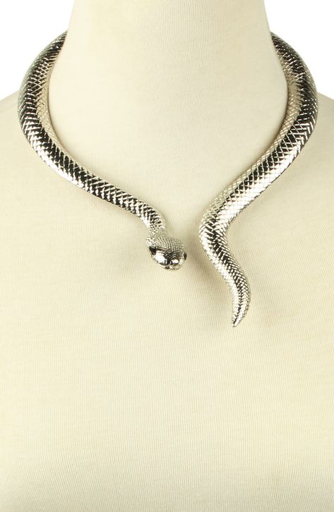 Snake necklace silver