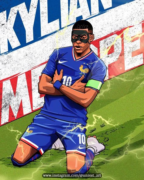 Mbappe Drawing, Mbappe Art, Australia Soccer Team, France Football Shirt, Champions League Poster, Messi Drawing, Liverpool Fc Logo, Football Player Drawing, Football Rug