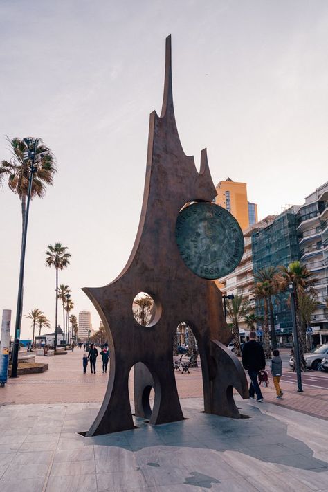 Fuengirola, Spain in January Fuengirola Spain, Spain History, Spain Travel Guide, Andalusia, Europe Destinations, Spain Travel, Malaga, Sculpture Art, Travel Guide