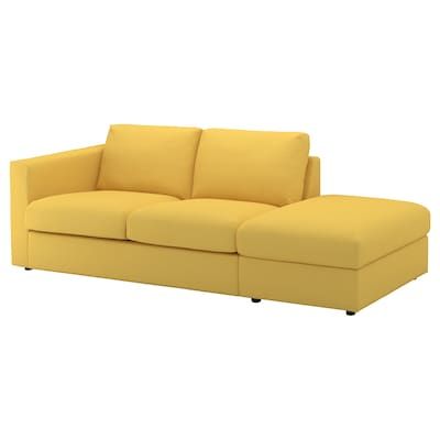 Ikea Vimle Sofa, Vimle Sofa, Ikea Yellow, Ikea Vimle, Ikea Fabric, Yellow Couch, Cosy Sofa, Contemporary Couches, Yellow Furniture