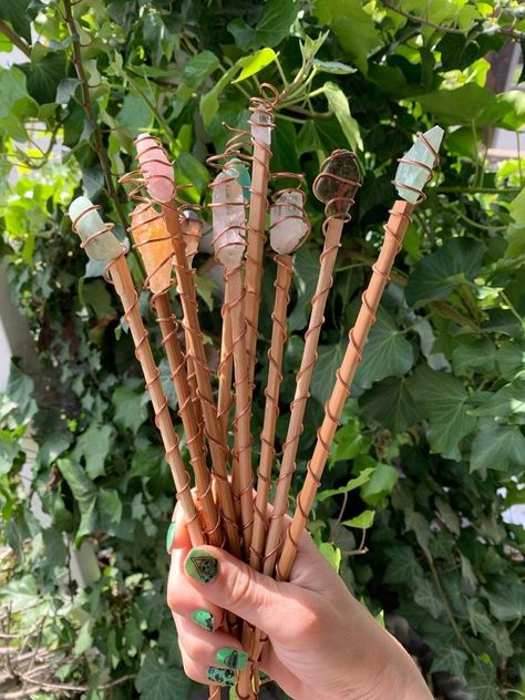 Copper Garden Stakes, Crystal Plant Stake, Electroculture Gardening, Electro Culture, Copper Rod, Herb Gardens, Copper Crafts, Plant Stakes, Copper Design