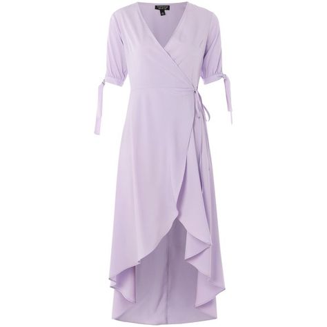 TopShop Tie Sleeve Wrap Dress ($45) ❤ liked on Polyvore featuring dresses, topshop, lilac, wrap dresses, v neck midi dress, purple midi dress, v neck wrap dress and purple wrap dress Purple Wrap Dress, Purple Summer Dress, Vintage Bridesmaid Dresses, Wrap Dress Midi, Purple Wrap, Fashion Terms, Dress Party Night, Purple Midi Dress, Dresses Casual Winter