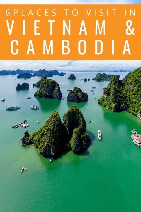 Discover some of the best destinations for your Vietnam and Cambodia travel itinerary. #vietnam #cambodia #travel #aswesawit #unesco Cambodia Itinerary, Battambang, Visit Vietnam, Visit Asia, Cambodia Travel, Travel Destinations Asia, Halong Bay, Southeast Asia Travel, Asia Destinations