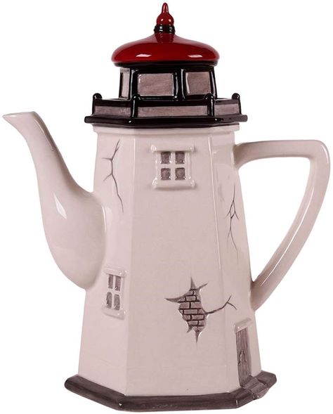 White Lighthouse Teapot White Lighthouse, Tea Jewelry, Ceramic Store, Novelty Teapots, Ceramic Teapots, Light House, Chocolate Pots, Ceramic Design, Weird And Wonderful