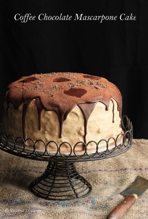 Coffee Chocolate Mascarpone Layered Cake Chocolate Mascarpone Cake, Chocolate Mascarpone, Mascarpone Cake, Layer Cake Recipes, Bakery Ideas, Coffee Chocolate, Layered Cake, Chocolate Cakes, Birthday Cake Recipe