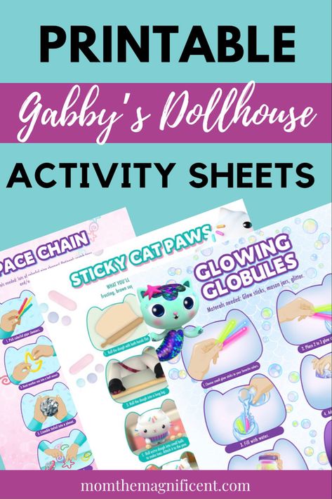 Fun with Gabby’s Dollhouse crafts and printable activites! #printable #activitiesforkids #craftsforkids #glowsticks #netflixseries #entertainment #familyfun #catsandkittens Gabbys Dollhouse Activity Sheets, Gabbys Dollhouse Hamster Kitties, Gabbys Dollhouse Birthday Activities, Gabbys Dollhouse Party Activities, Gabby’s Dollhouse Birthday Party Activities, Gabbys Dollhouse Birthday Party Crafts, Printable Gabbys Dollhouse, Gabby’s Dollhouse Crafts And Activities, Gabby Dollhouse Birthday Games