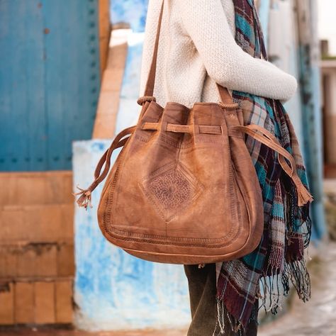 Moroccan Bags, Bohemian Woman, Boho Shoulder Bag, Western Purses, Hobo Crossbody Bag, Moroccan Leather, Bohemian Women, Boho Purses, Festival Bag