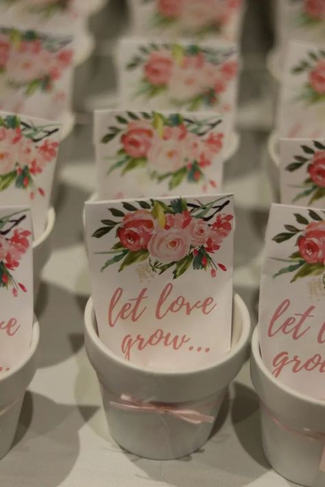 Let Love Grow Bridal Shower Favors, Let Love Bloom Bridal Shower Favors, Love Is Sweet Shower Theme, Love Is In Bloom Bridal Shower Table Decor, Love Is In Bloom Centerpieces, Petals And Prosecco Theme Food, Love Is In Bloom Bridal Shower Favors, Love Is In Bloom Bridal Shower Theme Table, Love Is Blooming Bridal Shower Theme Food