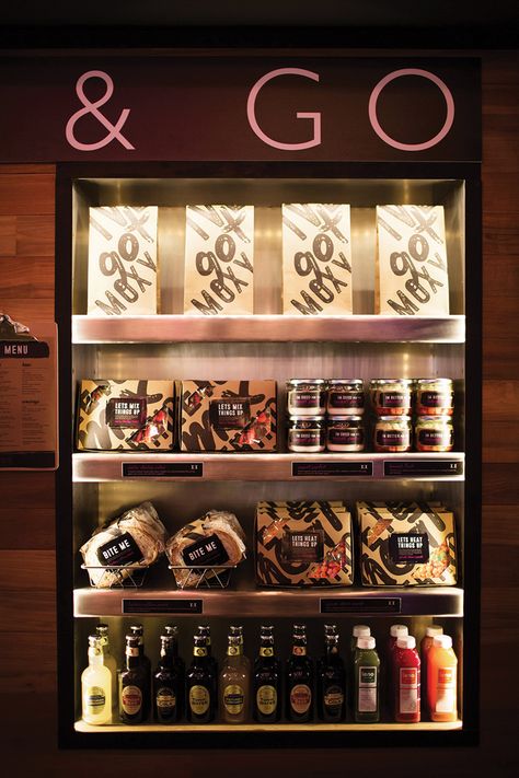 Hotel Grab And Go Market Design, Grab And Go Fridge, Retail Packaging Design, Fridge Display, Grab And Go Design, Grab And Go Fridge Display, Delicatessen Design, Display Fridge Design, Marketplace Design