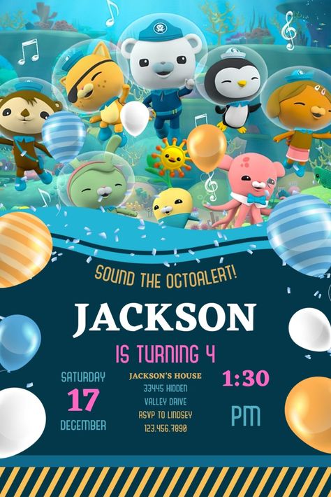 Octonauts birthday invitation template 1 This is an editable Canva digital invitation. Octonauts Birthday Invitations, Octonauts Birthday Party Invitations, Octonauts Invitation, Octonauts Birthday Party, Captain Barnacles, Octonauts Party, Colourful Birthday, Pirate Birthday Party, Birthday Wallpaper