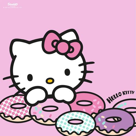 Cute Hello Kitty Candy Wallpaper, Hello Kitty Holding Strawberry, Hello Kitty Images Pink, Hello Kitty Ice Cream Wallpaper, Ice Cream Kitty, Hello Kitty Imagenes, Hello Kitty Printables, Kawaii Clipart, Hello Kitty Images