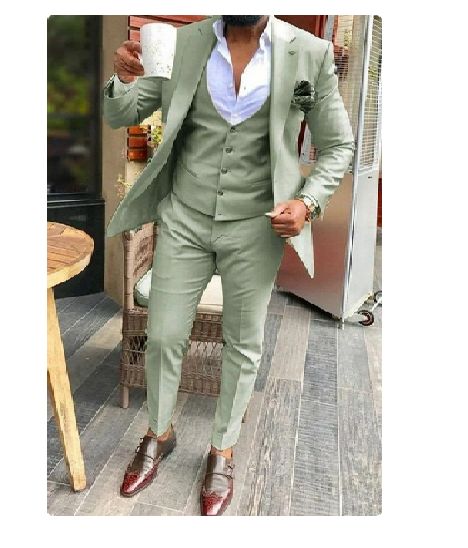 Light green men suits 3 Piece Suit Wedding Groom Wear Dinner Suits, Men Slim Fit Suits, Men Tuxedo Suits, Groomsmen Suit must read caption Green Men Suits, Suit Wedding Groom, Suits Groomsmen, 3 Piece Suit Wedding, Men Tuxedo, Suits Men Slim, Men Suits Wedding, Woman In Suit, Dinner Suit