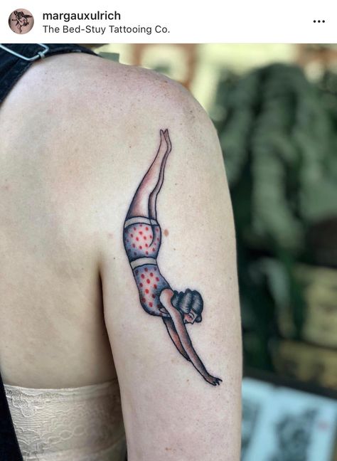 Ballerina Tattoo, Dance Tattoo, Swimming Tattoo, Tooth Tattoo, Dove Tattoos, Single Line Tattoo, Pin Up Tattoos, R Tattoo, Lucky Dog