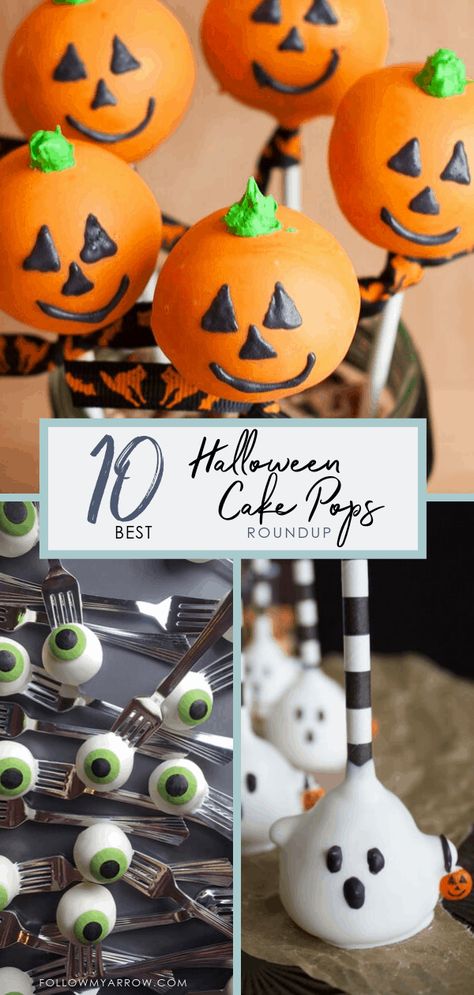 10 Best Halloween Cake Pops Cake Pop Step By Step, Pumpkin Bread Cake Pops, Halloween Cake Pop Bouquet, Cake Pop Ghosts, Jack O Lantern Cake Pops, Donut Hole Cake Pops, Cake Pops Designs Halloween, Halloween Themed Cake Pops, Halloween Cake Pops Easy