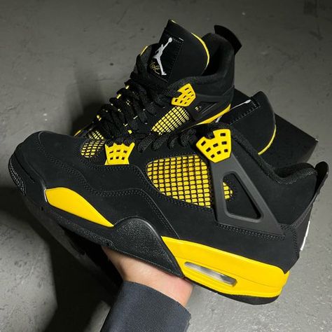 Please check the link guys!! White Dress Sneakers, Jordan 4 Retro Thunder, Shoe References, Jordan 4 Thunder, Latest Jordans, Lacoste Sneakers, Pretty Sneakers, Hello Kitty Shoes, Low Top Jordans