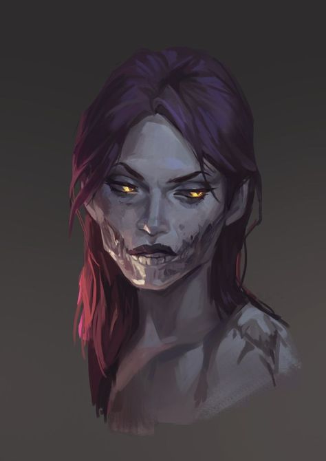 Arcane Oc, Half Drow, Modern Vampires, Female Demons, Geeky Art, Blades In The Dark, Curse Of Strahd, Vampire The Masquerade, Zombie Girl