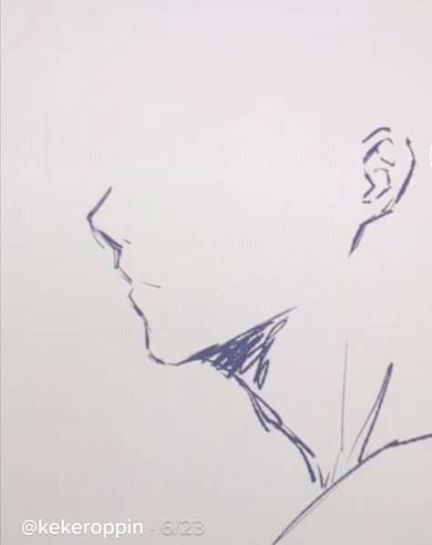 Side Angle Face Drawing, Closed Eyes Drawing, Side Face Drawing, Profile Drawing, 얼굴 드로잉, Drawing Tutorial Face, Animation Art Sketches, Creative Drawing Prompts, Digital Art Beginner