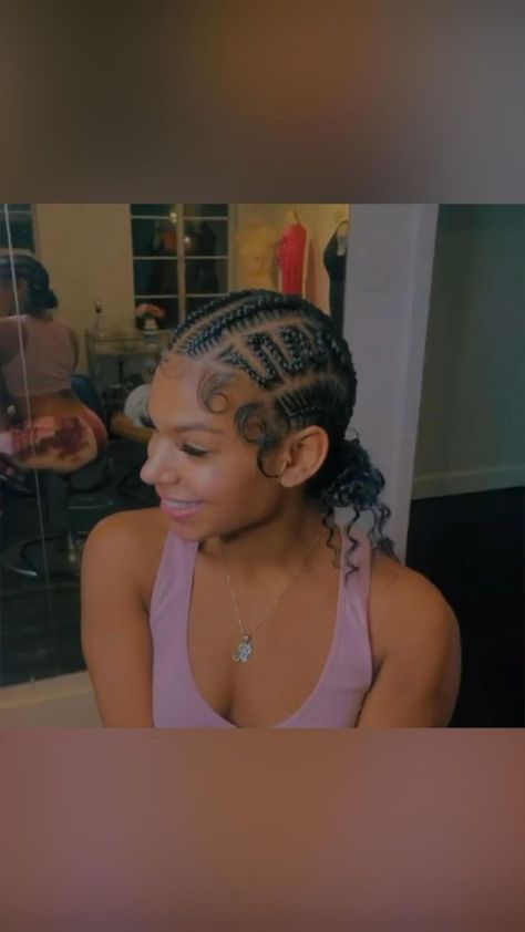 Two Hair Braids Styles, Braided 2 Buns For Black Hair, Braids To The Back With Two Buns, Cornrow Braids Into 2 Buns, Feedins Braids Into Bun, Bohemian Stitch Braids Bun, Stitch Braids Vacation, Bohemian Braided Bun, Braids With Two Buns In The Back