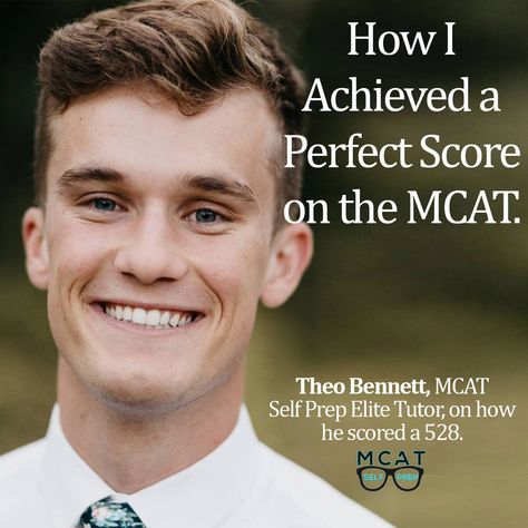 "My name is Theo Bennett and I am one of the Premium Elite Tutors for MCAT Self Prep. I scored a perfect 528 on my test day and since then I’ve made it my mission to pass on my test-taking strategies to other pre-meds. Here are a few things that I wish I knew before I started my journey to a perfect MCAT score." Mcat Studying, Mcat Notes, Anesthesiologist Assistant, Mcat Score, Mcat Study Tips, Surgical Technologist Student, Mcat Prep, Mcat Study, Perfect Score