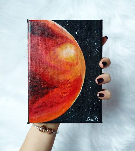 #painting #acrylics #planetmars #mars #universe Mars Painting Acrylic, Painting Planets Acrylic, Mars Drawing Planet, Planet Acrylic Painting, Planet Painting Ideas, Mars Planet Art, Universe Painting Acrylic, Mars Sketch, Space Painting Easy