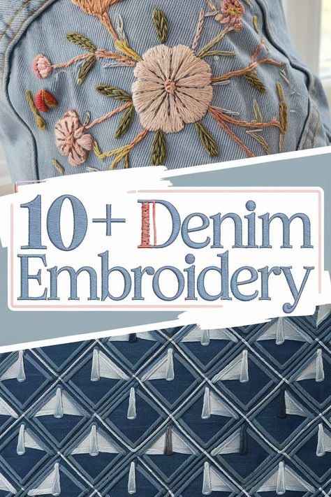 10 Denim Embroidery Ideas That Will Make Your Jeans Pop!

Brighten up your jeans with cool denim embroidery ideas! From floral designs to fun patches these creative styles will make your outfits stand out. Explore techniques using thread and fabric paint to personalize your look. Perfect for fashion lovers who want to add a unique touch to their wardrobe! https://fabricerie.com/denim-embroidery Embroidery Jeans Jacket Diy, Patching Jeans With Fabric, Flower Embroidery Patterns Free, Patch Embroidery Designs, Embroidery Trends 2024, Embroidery On Jeans Pants, Embroidery On Clothes Ideas, Patchwork On Jeans, Embroidery On Clothes Diy