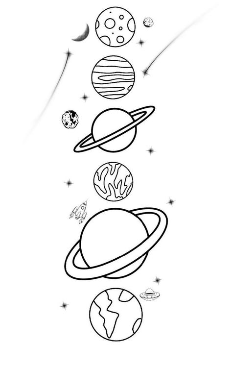 Doodle Planet, Doodle Dangles, Space Doodles, Solar System Art, Z Tattoo, Star Logo Design, Planet Tattoos, Space Drawings, Space Tattoo