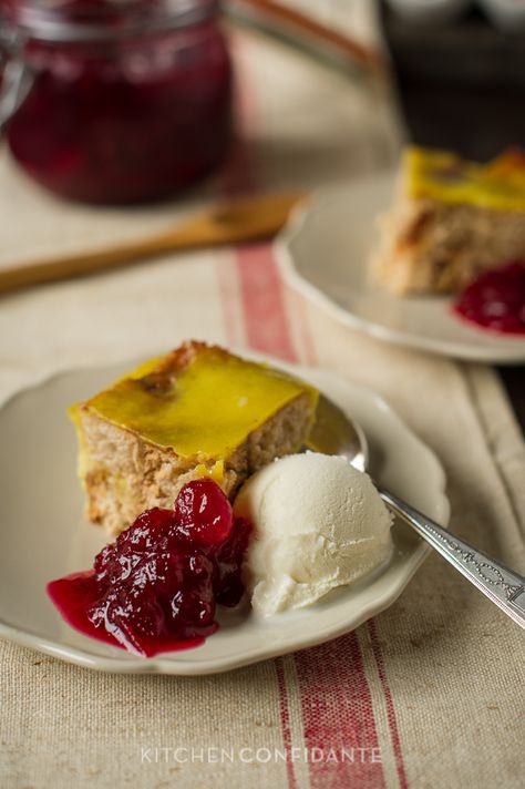 Cinnamon Toast Flan (Bread Pudding) from @Liren Baker | Kitchen Confidante Cinnamon Bread Pudding, Julia Child Recipes, Cinnamon Breakfast, Dessert Recipies, Cinnamon French Toast, Flan Recipe, Cinnamon Toast, Cinnamon Bread, French Cooking