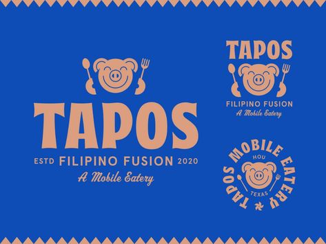 Tapos 01 by Jay Higginbotham on Dribbble Modern Filipino Interior, Burger Branding, Fiesta Theme, Restaurant Branding, Logo Restaurant, Graphic Elements, Creative Posters, Logo Inspiration, Personal Branding