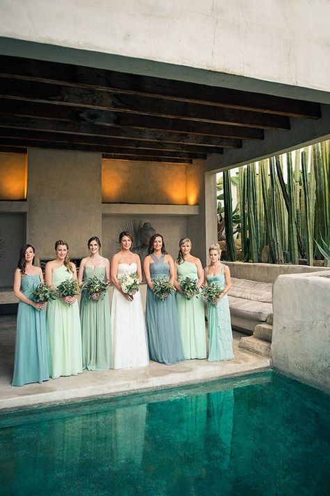 Turquoise Bridesmaid, Mint Bridesmaid Dresses, Turquoise Bridesmaid Dresses, Bridal Bouquet Blue, Beach Bridesmaid Dresses, Green Bridesmaid, Green Bridesmaid Dresses, Bridesmaids And Groomsmen, Blue Bridesmaid Dresses